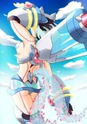 1girls breasts ico_(mega_man) kotatuman_dash mega_man mega_man_x_dive robot_girl swimsuit swimsuit_ico_(x_dive) tagme