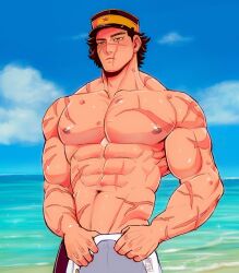 bolloxxxz golden_kamuy male male_only muscles muscular muscular_male outdoors outside scars sugimoto_saichi