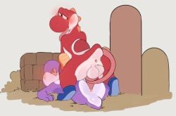 ambiguous_gender ambiguous_penetrated anal anal_sex anthro anus ass autotonguejob balls blush blush_lines cometdragonite duo genitals long_tongue male male/ambiguous male_penetrating male_penetrating_ambiguous mario_bros masturbation nintendo oral oral_masturbation penetration penile penile_penetration penis_in_ass purple_body purple_scales purple_yoshi red_body red_scales red_yoshi reptile scales scalie sex shell short_tail tail tongue tongue_out yoshi