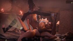 3d chocking dbd dead_by_daylight dekquciz dominant_female mikaela_reid thalita_lyra