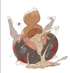 ass blue_hair cum cum_overflow cum_pool eevee excessive_cum female grey_pantyhose lying mating_press multicolored_hair no_shoes on_back pantyhose papamilk penny_(pokemon) pokemon pokemon_(creature) pokemon_(species) pokemon_sv pokephilia red_hair sex short_hair simple_background small_dom_big_sub stirrup_legwear straight testicles toeless_legwear torn_clothes torn_pantyhose two-tone_hair white_background zoophilia