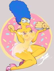 aetherion_art ass breasts donuts dress marge_simpson the_simpsons