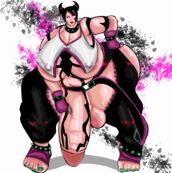 artist_tyroncarter bbw bbwts_(comic) big_penis bodypaint capcom dickgirl futa_only futanari juri_han street_fighter street_fighter_6