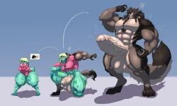 5:3 abs absurd_res angry anthro balls blonde_hair body_hair breasts brown canid canine canis chest_hair chest_tuft clawed claws clenched_teeth clothing confusion creeper_(minecraft) facial_piercing fluffy fluffy_tail ftm_transformation fur gender_transformation genitals green_body green_fur growth hair hi_res hoodie kneeling mammal microsoft minecraft mojang muscle_growth muscular nose_piercing nose_ring pecs penis piercing ring_piercing sequence short_tail solo surprised tail teeth topwear transformation tuft umbreoncloud vein veiny_penis werecanid werecanine werecreature wolf wounded xbox_game_studios
