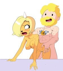 1boy 1girls adult adventure_time against_table anthro areolae beard belly belly_button blonde_female blush breasts bronwyn cartoon_network doggy_style duo finn_the_human granduncle_and_grandniece hand_on_hip happy_sex horn incest mob_face muscular_male nipples nude nude_female nude_male open_mouth pleasure_face pubes pupilless_eyes short_hair smiling straight sweating tattoo teeth thighs vaginal_penetration yellow_elephant