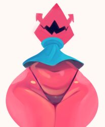 anonymous_artist anthro cloak clothed clothing deltarune female flat_chest huge_thighs pantsless smile solo solo_focus tagme thick_thighs thong thunder_thighs undertale_(series) underwear video_games virovirokun wide_hips