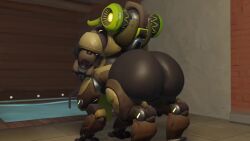 1girls 3d animated anus ass ass_focus ass_grab bouncing_ass bouncing_breasts breasts ckiii3d_(artist) no_sound orisa overwatch pussy robot robot_girl smile twerking video