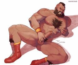 1boy abs artist_name balls ballsack bara beard beefy big_balls big_penis body_hair bottomless_male chest_hair chest_tuft clenched_teeth cum cum_drip cum_on_floor cum_on_ground cum_on_penis cum_squirt cum_squirting cumming cumshot ejaculation erect_nipples erection facial_hair functionally_nude gritted_teeth hairless_balls hairy_chest hairy_legs hairy_male human intense_orgasm leaning_back leaning_on_elbow leg_hair looking_pleasured machojuice male male_masturbation male_nipples male_only male_orgasm male_pubic_hair manly masturbation mature_male mohawk_(hairstyle) mostly_nude_male muscles muscular_male mustache naked_boots naked_footwear nipple_tweak nude_boots one_eye_closed orgasm orgasm_face pecs penile_masturbation penis projectile_cum scars scars_all_over scrotum shirtless short_hair simple_background solo spread_legs street_fighter testicles two-handed_masturbation uncensored veiny_penis white_background zangief