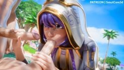 1girls 2boys big_penis blizzard_entertainment blowjob bunnii_o'hare_(fortnite) clothed_female clothed_female_nude_male cum cum_on_face double_handjob fellatio female female_focus fortnite fortnite:_battle_royale hand_on_penis handjob large_penis looking_at_partner madruga3d male mmf_threesome naked_male nude_male oral oral_sex outdoors outdoors_sex penis purple_eyes purple_hair saliva saliva_bubble saliva_string saliva_trail short_hair sloppy sloppy_blowjob smutcore3d sucking_penis tagme threesome x_redeyes