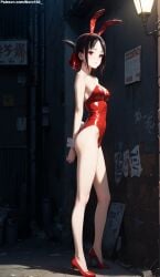 1girls 2d ai_generated areolae armpit bare_arms bare_legs bare_shoulders belly black_hair bunny_ears bunny_girl bunnysuit chest cleavage curvy curvy_figure cute cute_face detailed eyelashes eyeshadow female female_only fit fit_female focus grey_hair hair high_quality kaguya-sama_wa_kokurasetai_~tensai-tachi_no_renai_zunousen~ legs light-skinned_female light_skin lips lipstick looking_at_viewer makeup mascara medium_breasts nero100 pale-skinned_female pale_skin perky_breasts petite petite_body playboy_bunny posing red_eyes seductive seductive_look sexy_pose shinomiya_kaguya sidelocks slim_girl slim_waist stable_diffusion tagme teenager thighs thin_waist young