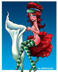 aged_up aroberts berry_bitty_adventures female flower green_eyes jpeg nude red_hair sitting solo stocking strawberry_shortcake strawberry_shortcake_(character) strawberry_shortcake_(sbsc)