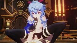 aline_en animated female ganyu_(genshin_impact) genshin_impact male tagme video
