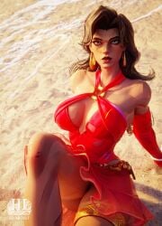 1girls 2026 3d 3d_(artwork) alternate_costume artist_logo avengers beach big_breasts breasts brown_hair cleavage comic_character dark-skinned_female earrings hair hashtag_loba lipstick long_hair looking_at_viewer marvel marvel_comics marvel_rivals netease_games official_alternate_costume one-piece_swimsuit red_clothing red_lips red_lipstick red_one-piece_swimsuit red_swimsuit sand scarlet_witch scarlet_witch_(marvel_rivals) sitting solo_female solo_focus sorceress swimsuit thick_legs thick_thighs thighs upper_body video_games
