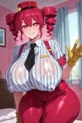 1girls ai_generated areola_bulge areolae belly big_breasts big_nipples big_thighs blouse blush blushing blushing_female breasts breasts_bigger_than_head breasts_focus clothed clothed_female clothing curvaceous curvy curvy_female curvy_figure erect_nipples eyelashes fat_breasts fat_nipples fat_thighs female female_only fully_clothed gigantic_breasts gigantic_thighs gloves hat heart-shaped_pupils high-waist_pants high_waisted_pants hips_wider_than_shoulders hourglass_figure huge_breasts huge_nipples huge_thighs kasane_teto kasane_teto_(sv) large_breasts large_thighs looking_at_viewer massive_breasts massive_nipples massive_thighs mesmerizer_(vocaloid) mesmerizer_teto mv_character necktie nipple_bulge nipples pants red_eyes red_hair reenka25 see-through see-through_clothing see-through_shirt shiny_clothes shirt sitting sitting_on_bed skin_tight skin_tight_clothes skin_tight_pants smile solo solo_female striped_shirt suspenders sweat sweatdrop sweating synthesizer_v thick_thighs thighs thighs_bigger_than_head tight_clothing tight_pants tight_shirt twin_drills utau venus_body voluptuous voluptuous_female wave waving waving_at_viewer wide_hips