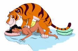 aladdin bed bestiality disney disney_princess feline female female_on_feral feral human human_on_feral nipples princess_jasmine rajah sex straight tiger zoophilia