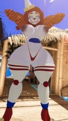 beach bikini fnaf fnaf_secrets_of_the_mimic huge_ass huge_breasts jackie_(fnaf) tongue_out vrchat