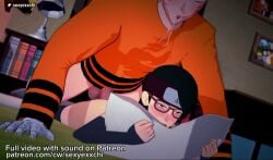 1boy 1girls 3d animated animation ass black_hair blonde_hair boruto boruto:_naruto_next_generations cheating cheating_(relationship) cheating_wife face glasses hyuuga_hinata maledom maledom/femsub moaning naruto naruto_(series) open_mouth photography saliva sarada_uchiha sex sex_from_behind short_hair socks sound tagme uchiha_sarada uzumaki_boruto uzumaki_himawari uzumaki_naruto video