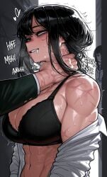 ai_generated asphyxiation choking curvy_female curvy_figure masochism masochist strangling tall_female taller_female toned_female