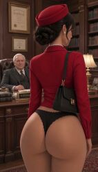 ai_generated big_ass black_bag boss elegant_dress elegant_female enfermosic28 red_clothes sexy_female shaking_ass small_waist sound tagme video your_mom