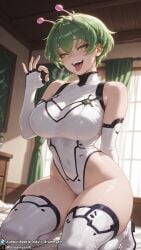 1girls ai_generated alien alien_girl antennae big_breasts blowjob_gesture breasts curvy curvy_body curvy_female dandadan dreamyan_ai fellatio_gesture green_eyes green_hair hi_res high_quality high_resolution highres huge_breasts kneeling large_breasts leotard looking_at_viewer open_mouth seductive seductive_eyes seductive_look seductive_mouth seductive_pose seductive_smile short_hair smile smiling thick_ass thick_thighs thighhighs thighs tongue tongue_out uncensored vamola_(dandadan)