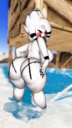 3d exposed_ass exposed_breasts exposed_nipples exposed_pussy five_nights_at_freddy's fredina's_nightclub holding_ass huge_ass huge_breasts marie_(cally3d) marie_(cryptia) posing smiling solo suggestive tempting vrchat