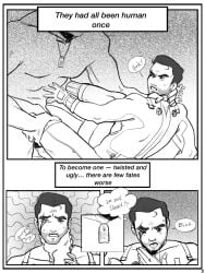 anal anal_penetration anal_sex blood_on_face comic comic_page crying danse_(fallout_4) english_text fallout fallout_4 forced gangbang gangrape kanedasimp kanedasimp_(artist) mutant non-con oral oral_sex paladin_danse rape raped_by_monster sodomy struggling super_mutant text text_box text_bubble