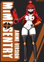 boobs mimi_sentry nipples nude nude_female only_female red_eyes red_hair robot robot_girl robot_humanoid shark_teeth team_fortress_2 tony_x_play tonyxplay vagina