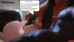 3d black_hair dark-skinned_male huge_balls huge_breasts huge_cock human human_only interracial makad321 massive_penis skyrim