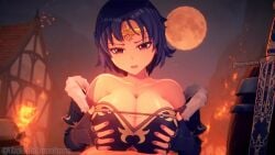 animated anna_anon gif huge_breasts large_breasts paizuri paizuri_under_clothes pov