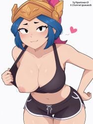1girls brawl_stars breasts large_breasts looking_at_viewer nipples piper_(brawl_stars) solo