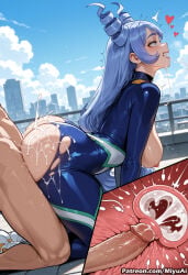 1boy 1girl ahegao ai_assisted ai_generated ass blue_eyes blue_hair blush bodysuit boku_no_hero_academia breasts breasts_outside cervix clenched_teeth clothed_sex cloud cross-section cum cum_in_pussy curvaceous curvy curvy_female curvy_figure deep_penetration drooling ejaculation female female_orgasm hado_nejire heart heart-shaped_pupils hetero internal_cumshot large_breasts long_hair miyuai my_hero_academia nipples orgasm overflow penis saliva sex sex_from_behind sky solo_focus sweat symbol-shaped_pupils teeth thick thick_ass thick_butt thick_hips thick_legs thick_thighs torn_bodysuit torn_clothes uncensored uterus vaginal voluptuous voluptuous_female wide_hips wide_thighs x-ray
