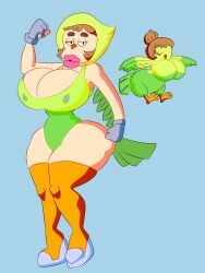 bimbo bimbo_lips bimbofication bimbofied bird bird_girl costume craig_of_the_creek kelsey_pokoly maxtlat tagme