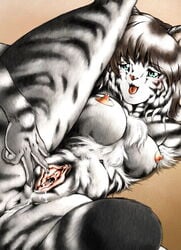 anthro breasts cat cum feline female fur furry karabiner plump_labia pussy solo