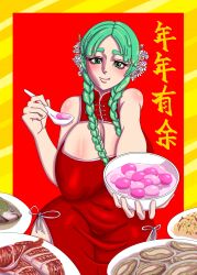1girls big_breasts boob_window breasts chinese_clothes chinese_new_year cleavage enormous_breasts female female_only food giant_breasts gigantic_breasts ginormous_breasts giving_food goodhorny69 huge_breasts hyper_breasts large_breasts massive_breasts slime slime_girl thick_thighs thighs thunder_thighs voluptuous voluptuous_female