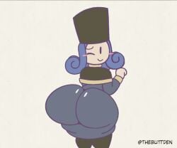 2d 2d_animation big_ass black_eyes black_hat blue_dress blue_hair blush breathing bubble_ass fairy_tail fart fart_cloud fart_fetish farting_at_viewer female female_focus female_only human juvia_lockser looking_at_viewer looking_back looking_pleasured looking_relieved sound stomach_growling surprised tagme teasing teasing_viewer thebuttden video white_background wobbling_ass