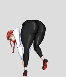 alexpir ass chainsaw_man female latex leather leggings looking_at_viewer makima_(chainsaw_man) woman