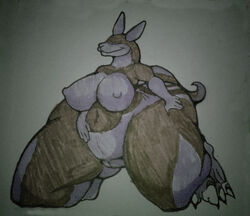 anarch ass breasts chubby fat female furry huge_ass huge_breasts hyper sketch solo thunder_thighs wide_hips