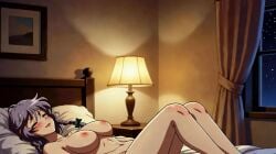 bedroom large_breasts lie_down naked_female orgasm_face sakuya_izayoi smile the_memories_of_phantasm