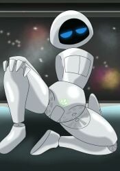 animated blue_eyes breasts disney disney_pixar eve_(wall-e) female female_focus female_only machine pixar pussy robot robot_girl robot_humanoid robotic space spaceship stars tagme vagina video wall-e