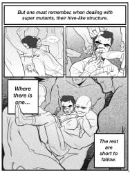 anal anal_penetration anal_sex blood_on_face comic comic_page crying danse_(fallout_4) english_text fallout fallout_4 forced gangbang gangrape kanedasimp kanedasimp_(artist) mutant non-con oral oral_sex paladin_danse rape raped_by_monster sodomy struggling super_mutant text text_box text_bubble