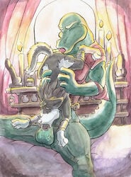 69 anthro anthro_bestiality canine canine_penis fellatio feral furfragged gay highres link lizard male oral oral_sex penis scalie sex the_legend_of_zelda twilight_princess wolf wolf_link