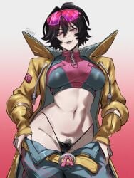 1girls abs cameltoe female female_only gy_beth gybeth jubilation_lee jubilee jubilee_(marvel_rivals) marvel marvel_rivals midriff navel panties pubic_hair vampire vampire_girl
