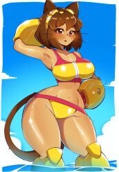 1girls anthro big_breasts breasts female female_focus female_only gameoverse itotsic kit_(gameoverse) kit_bodega large_ass solo thick_thighs thighs totsic wide_hips