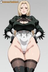 1girls ai_generated anus ass breasts clitoris cosplay curvy curvy_figure female female_only huge_ass huge_breasts light-skinned_female light_skin long_hair looking_at_viewer mature_female milf naruto naruto_(classic) naruto_(series) naruto_shippuden pubic_hair pussy smile thick_thighs thighs thong tsunade underwear zadbhell
