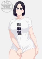 big_breasts black_hair blush breasts clothing kamen_rider kamen_rider_zeztz_(series) nasuka_nagumo otokam1117 tagme thighs tokusatsu