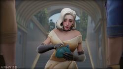 1girls 2boys 3d animated aphy3d blonde_hair blowjob english english_voice_acting fellatio female formalwear_mercy handjob light-skinned_female light-skinned_male light_skin longer_than_30_seconds male mercy mmf_threesome moaning oral oral_sex overwatch overwatch_2 sound tagme threesome video voice_acted