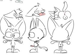 anthro anus ass balls erection fenrik_(artist) genitals looking_at_viewer male model model_sheet penis solo t-pose white_body ych