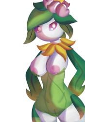 angry_eyes big_breasts breasts elemental_creature fauna female female_only flora hisuian_form hisuian_lilligant huge_breasts humanoid incapacity lilligant mouthless nintendo nude nude_female plant plant_girl pokémon_(species) pokemon pokemon_(species) simple_background solo video_games white_body