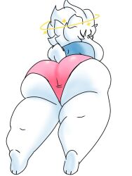 1girls anthro ass ass_focus female mochikirb shorts solo unaware voluptuous