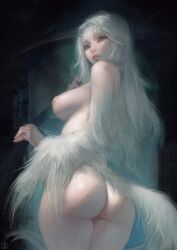 ass backboob big_ass big_breasts breasts bubble_butt crossbreed crossbreed_priscilla cute dark_souls dat_ass dick_sucking_lips dragon_eyes dragon_girl dragon_horns fat_ass fluffy_tail fromsoftware fur half_dragon horns huge_ass huge_butt large_ass large_breasts lips lizard_eyes long_hair natthelich painting_(artwork) perfect_body scythe sideboob small_horns thick thick_thighs thighs turning_around weapon white_fur white_hair wide_hips
